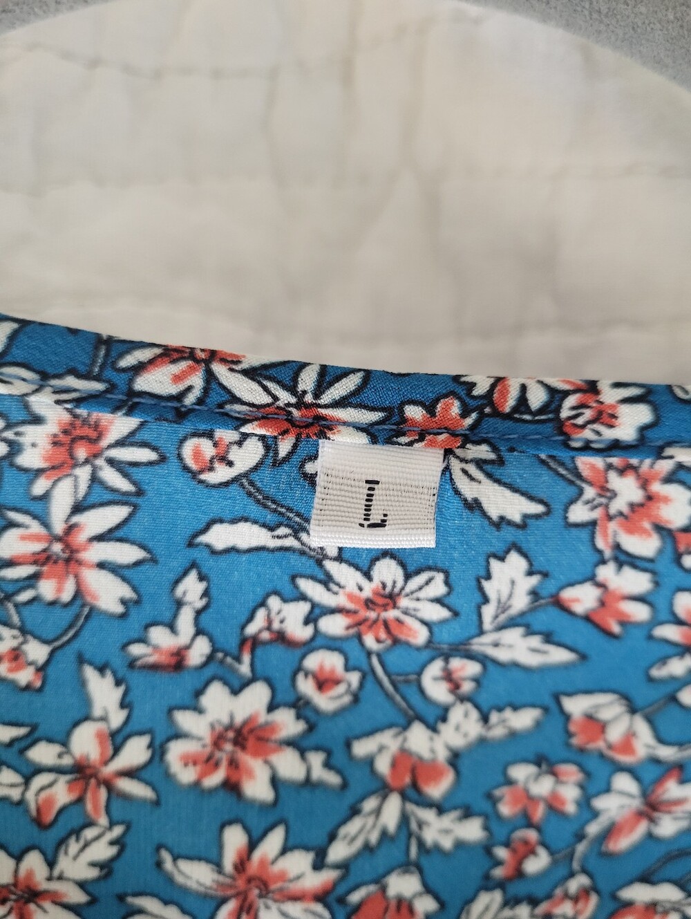 Blue Floral Long-Sleeve Wrap Midi Dress - Picture 8 of 9